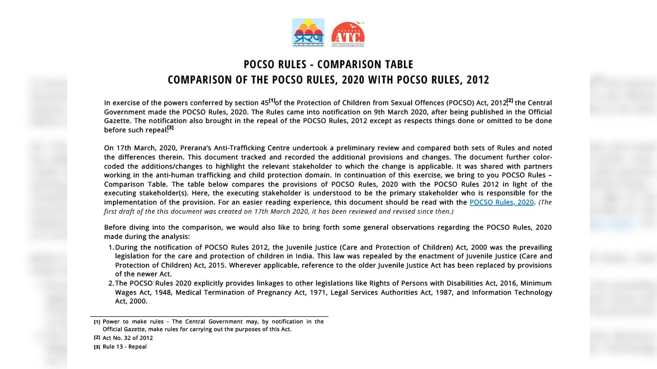 the protection of childrens from sexual offences (POCSO)rules2020-a comparative look